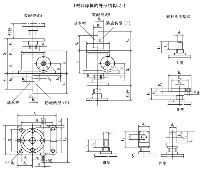 SWL蝸輪絲桿升降機裝配圖